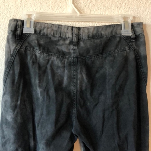 Ecote tie dyed pants marbled look to them bleached skinny zip ankle - Picture 6 of 7